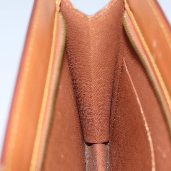 LOUIS VUITTON Epi Pochette Homme Clutch Bag Brown Zipang gold - Picture 15 of 16